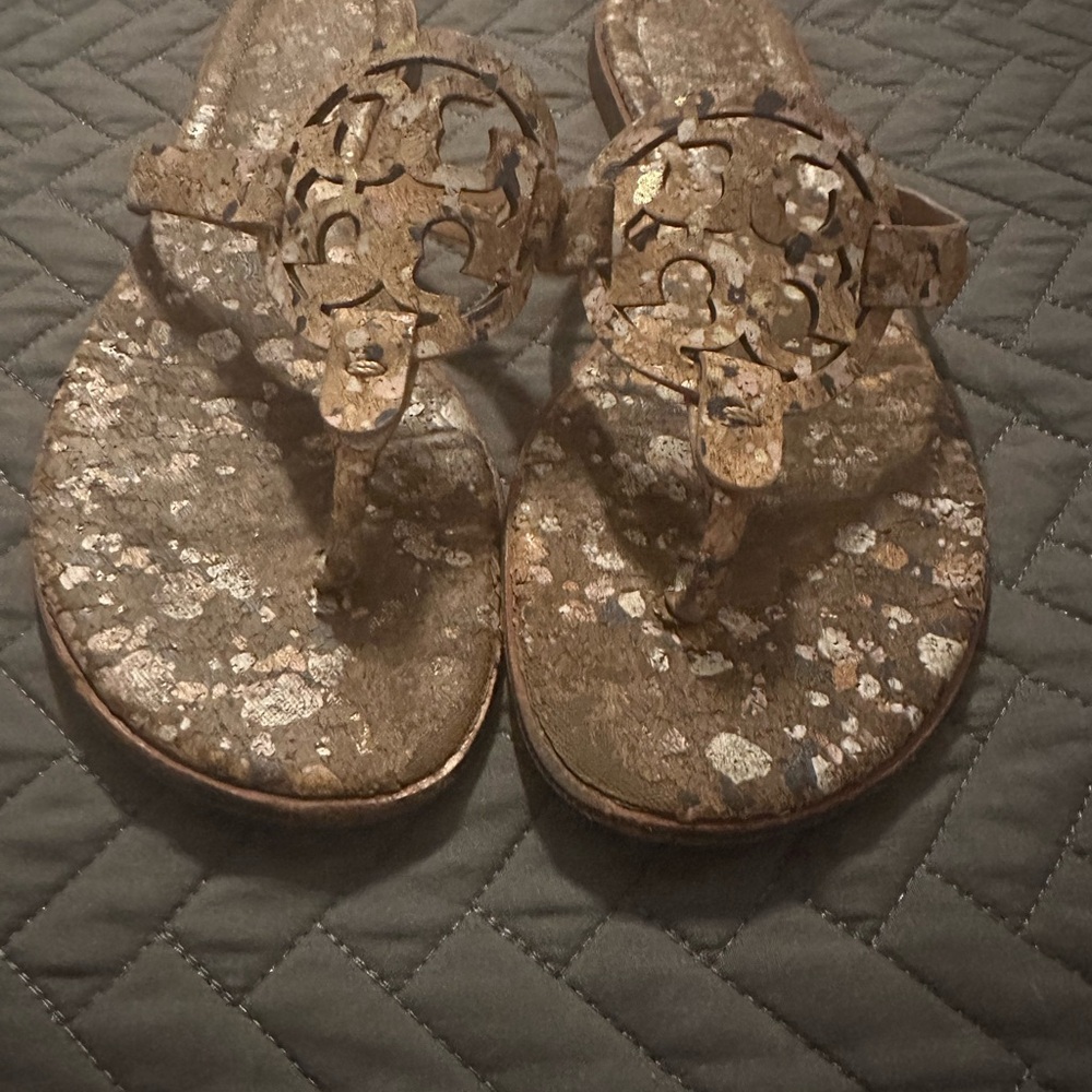 Tory Burch Brown Patterned Sandals - Picture 2 of 5